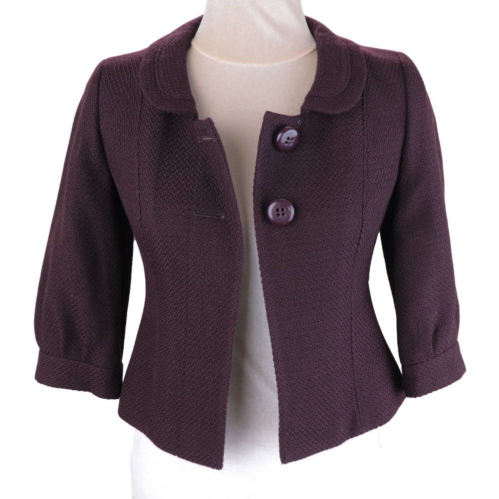 Ann Taylor 100% Wool Cropped Blazer 00P